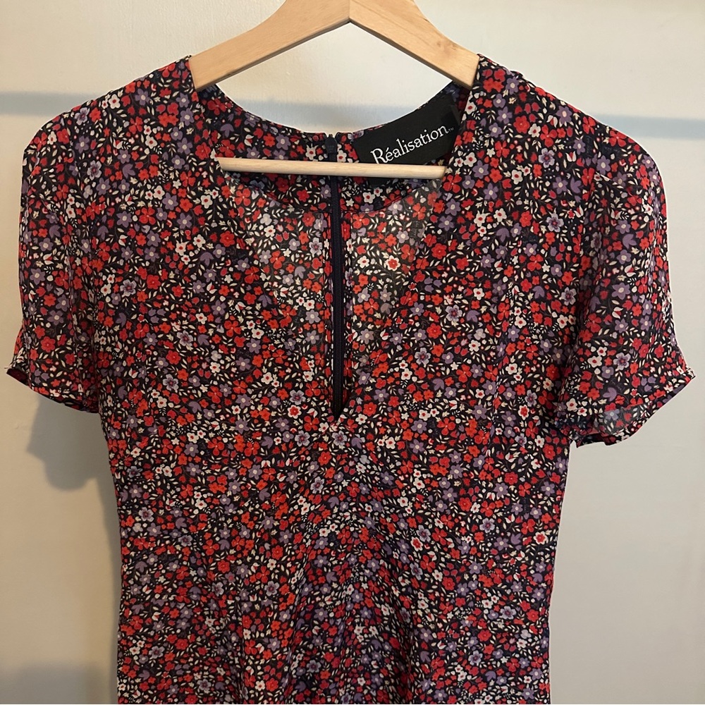Realisation Par Floral Mini Dress - Red and Purple - Picture 5 of 8